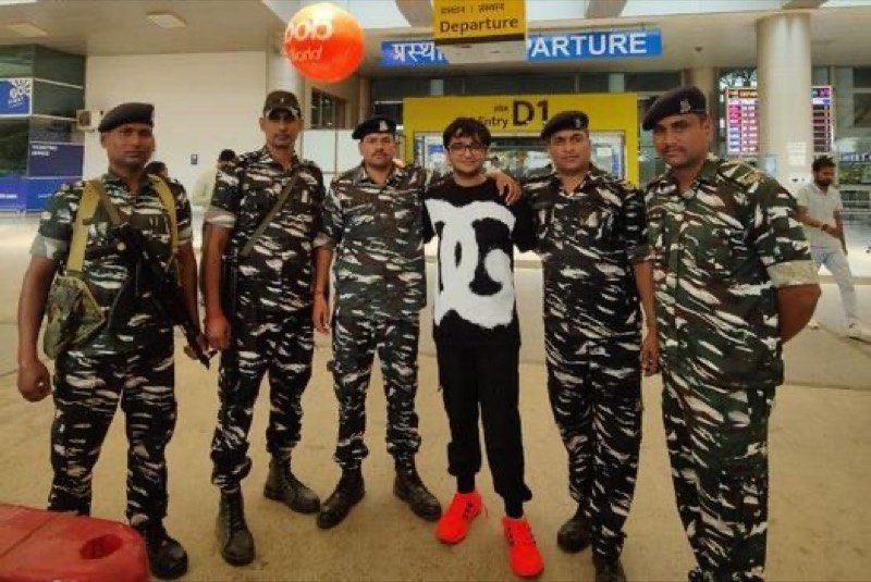 With the Troop of CRPF